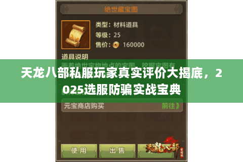 天龙八部私服玩家真实评价大揭底,2025选服防骗实战宝典 天龙八部私服玩家真实评价大揭底,2025选服防骗实战宝典