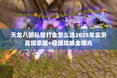 天龙八部私服打金怎么选2025年实测高爆率服+稳赚攻略全曝光