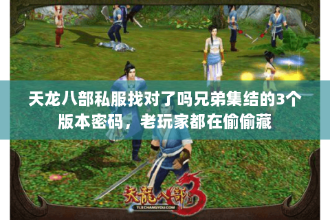 天龙八部私服找对了吗兄弟集结的3个版本密码，老玩家都在偷偷藏