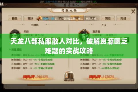 天龙八部私服散人对比,破解资源匮乏难题的实战攻略 天龙八部私服散人对比,破解资源匮乏难题的实战攻略