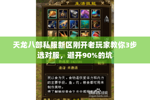 天龙八部私服新区刚开老玩家教你3步选对服,避开90%的坑 天龙八部私服新区刚开老玩家教你3步选对服,避开90%的坑