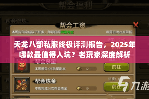 天龙八部私服终极评测报告,2025年哪款最值得入坑?老玩家深度解析 天龙八部私服终极评测报告,2025年哪款最值得入坑?老玩家深度解析