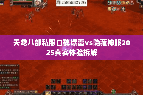 天龙八部私服口碑爆雷vs隐藏神服2025真实体验拆解 天龙八部私服口碑爆雷vs隐藏神服2025真实体验拆解