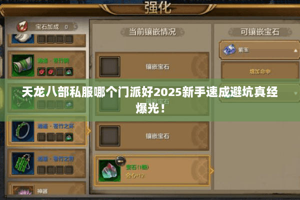 天龙八部私服哪个门派好2025新手速成避坑真经爆光! 天龙八部私服哪个门派好2025新手速成避坑真经爆光!