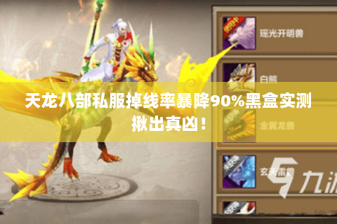 天龙八部私服掉线率暴降90%黑盒实测揪出真凶! 天龙八部私服掉线率暴降90%黑盒实测揪出真凶!