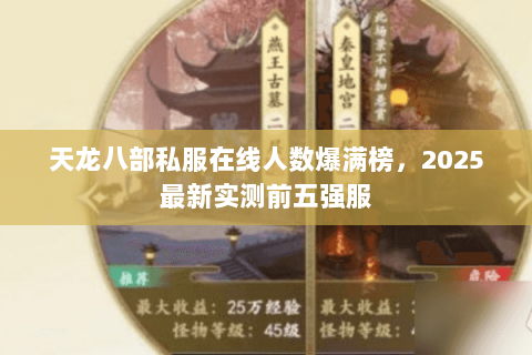 天龙八部私服在线人数爆满榜,2025最新实测前五强服 天龙八部私服在线人数爆满榜,2025最新实测前五强服