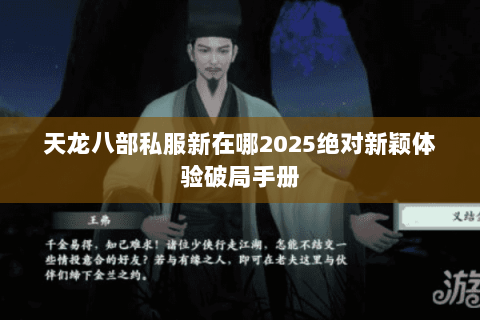天龙八部私服新在哪2025绝对新颖体验破局手册 天龙八部私服新在哪2025绝对新颖体验破局手册