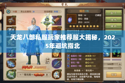天龙八部私服玩家推荐服大揭秘,2025年避坑指北 天龙八部私服玩家推荐服大揭秘,2025年避坑指北