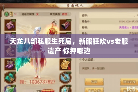 天龙八部私服生死局,新服狂欢vs老服遗产 你押哪边 天龙八部私服生死局,新服狂欢vs老服遗产 你押哪边