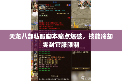 天龙八部私服脚本痛点爆破,技能冷却零封官服限制 天龙八部私服脚本痛点爆破,技能冷却零封官服限制