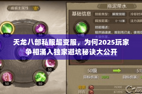 天龙八部私服超变服,为何2025玩家争相涌入独家避坑秘诀大公开 天龙八部私服超变服,为何2025玩家争相涌入独家避坑秘诀大公开
