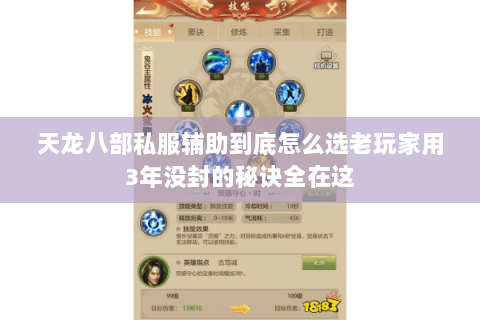 天龙八部私服辅助到底怎么选老玩家用3年没封的秘诀全在这 天龙八部私服辅助到底怎么选老玩家用3年没封的秘诀全在这