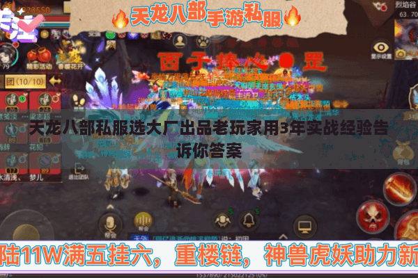 天龙八部私服选大厂出品老玩家用3年实战经验告诉你答案 天龙八部私服选大厂出品老玩家用3年实战经验告诉你答案