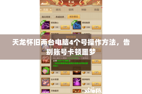 天龙怀旧两台电脑4个号操作方法,告别账号卡顿噩梦 天龙怀旧两台电脑4个号操作方法,告别账号卡顿噩梦