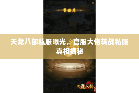 天龙八部私服曝光,官服大佬转战私服真相揭秘 天龙八部私服曝光,官服大佬转战私服真相揭秘