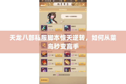 天龙八部私服脚本惊天逆转,如何从菜鸟秒变高手 天龙八部私服脚本惊天逆转,如何从菜鸟秒变高手