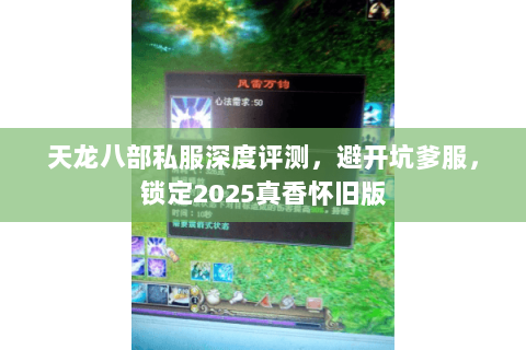 天龙八部私服深度评测,避开坑爹服,锁定2025真香怀旧版 天龙八部私服深度评测,避开坑爹服,锁定2025真香怀旧版