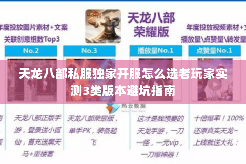 天龙八部私服独家开服怎么选老玩家实测3类版本避坑指南