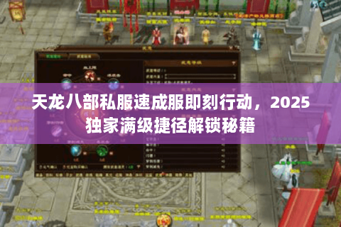 天龙八部私服速成服即刻行动,2025独家满级捷径解锁秘籍 天龙八部私服速成服即刻行动,2025独家满级捷径解锁秘籍