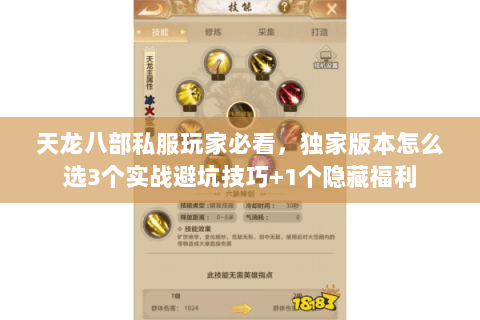 天龙八部私服玩家必看,独家版本怎么选3个实战避坑技巧+1个隐藏福利 天龙八部私服玩家必看,独家版本怎么选3个实战避坑技巧+1个隐藏福利