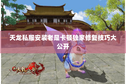 天龙私服安装老是卡顿独家修复技巧大公开 天龙私服安装老是卡顿独家修复技巧大公开