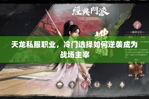 天龙私服职业,冷门选择如何逆袭成为战场主宰 天龙私服职业,冷门选择如何逆袭成为战场主宰