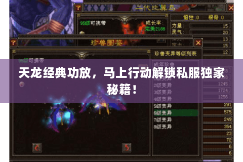 天龙经典功放,马上行动解锁私服独家秘籍! 天龙经典功放,马上行动解锁私服独家秘籍!