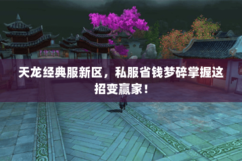 天龙经典服新区,私服省钱梦碎掌握这招变赢家! 天龙经典服新区,私服省钱梦碎掌握这招变赢家!