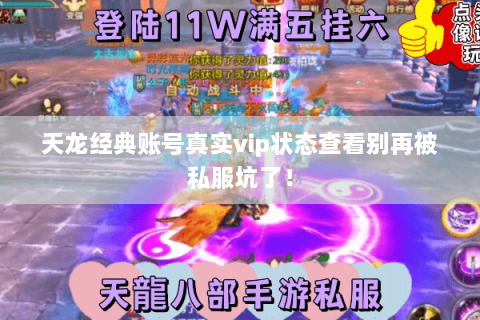 天龙经典账号真实vip状态查看别再被私服坑了! 天龙经典账号真实vip状态查看别再被私服坑了!
