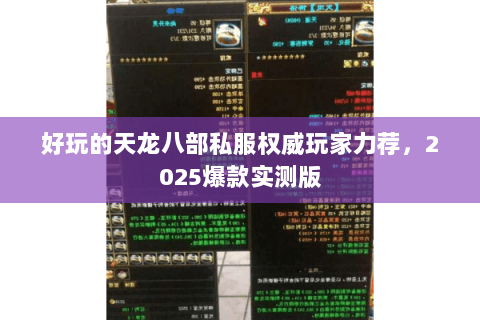 好玩的天龙八部私服权威玩家力荐,2025爆款实测版 好玩的天龙八部私服权威玩家力荐,2025爆款实测版