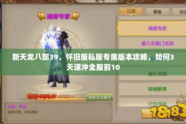 新天龙八部39,怀旧服私服专属版本攻略,如何3天速冲全服前10 新天龙八部39,怀旧服私服专属版本攻略,如何3天速冲全服前10