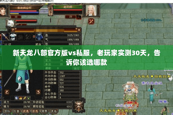 新天龙八部官方版vs私服,老玩家实测30天,告诉你该选哪款 新天龙八部官方版vs私服,老玩家实测30天,告诉你该选哪款