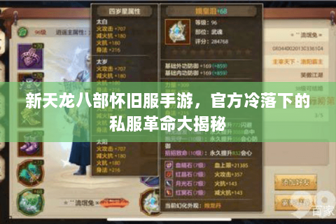 新天龙八部怀旧服手游,官方冷落下的私服革命大揭秘 新天龙八部怀旧服手游,官方冷落下的私服革命大揭秘