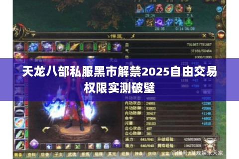 天龙八部私服黑市解禁2025自由交易权限实测破壁 天龙八部私服黑市解禁2025自由交易权限实测破壁