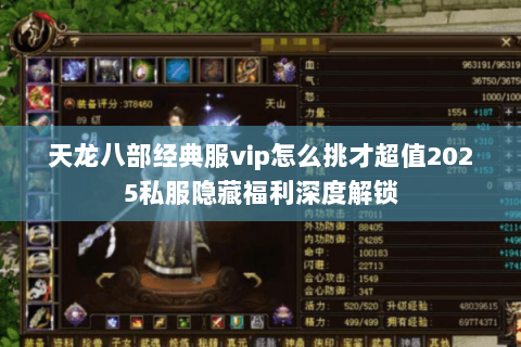 天龙八部经典服vip怎么挑才超值2025私服隐藏福利深度解锁 天龙八部经典服vip怎么挑才超值2025私服隐藏福利深度解锁