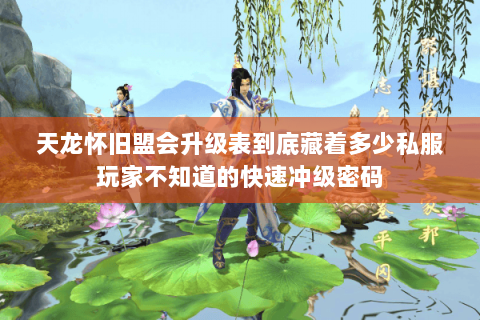 天龙怀旧盟会升级表到底藏着多少私服玩家不知道的快速冲级密码 天龙怀旧盟会升级表到底藏着多少私服玩家不知道的快速冲级密码