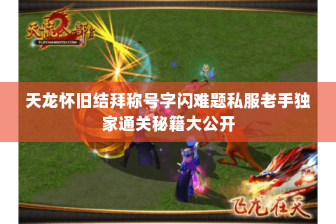 天龙怀旧结拜称号字闪难题私服老手独家通关秘籍大公开 天龙怀旧结拜称号字闪难题私服老手独家通关秘籍大公开