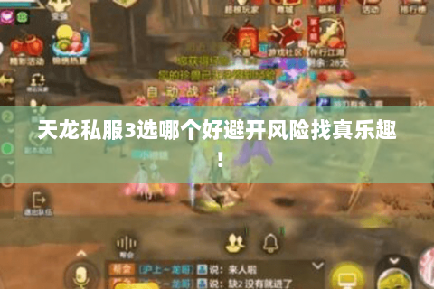 天龙私服3选哪个好避开风险找真乐趣！