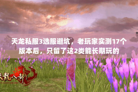 天龙私服3选服避坑,老玩家实测17个版本后,只留了这2类能长期玩的 天龙私服3选服避坑,老玩家实测17个版本后,只留了这2类能长期玩的