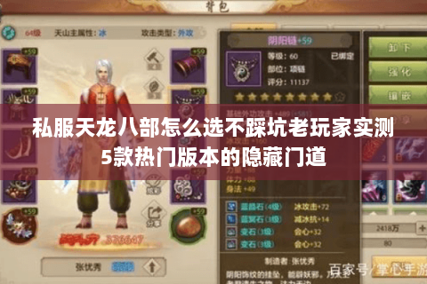 私服天龙八部怎么选不踩坑老玩家实测5款热门版本的隐藏门道 私服天龙八部怎么选不踩坑老玩家实测5款热门版本的隐藏门道