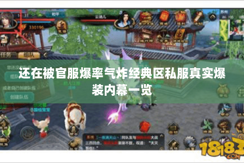 还在被官服爆率气炸经典区私服真实爆装内幕一览