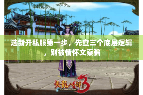 选新开私服第一步，先查三个底层逻辑，别被情怀文案骗