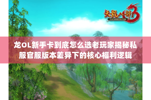 龙OL新手卡到底怎么选老玩家揭秘私服官服版本差异下的核心福利逻辑