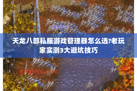 天龙八部私服游戏管理器怎么选?老玩家实测3大避坑技巧 天龙八部私服游戏管理器怎么选?老玩家实测3大避坑技巧