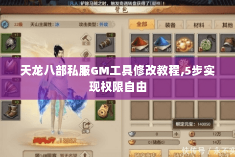 天龙八部私服GM工具修改教程,5步实现权限自由