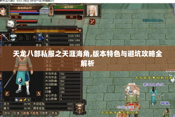 天龙八部私服之天涯海角,版本特色与避坑攻略全解析 天龙八部私服之天涯海角,版本特色与避坑攻略全解析