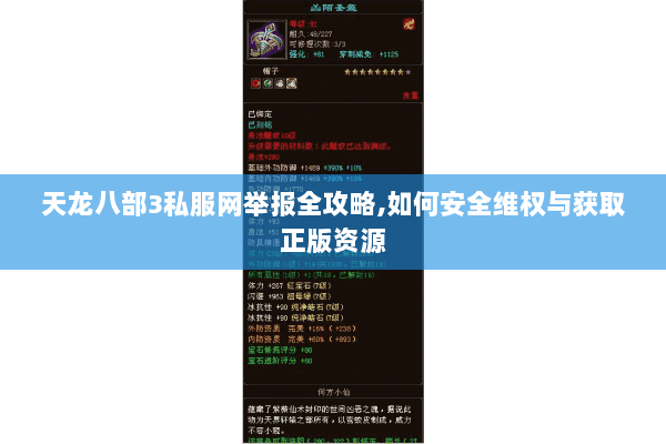 天龙八部3私服网举报全攻略,如何安全维权与获取正版资源 天龙八部3私服网举报全攻略,如何安全维权与获取正版资源