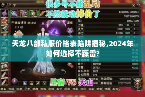 天龙八部私服价格表陷阱揭秘,2024年如何选择不踩雷?