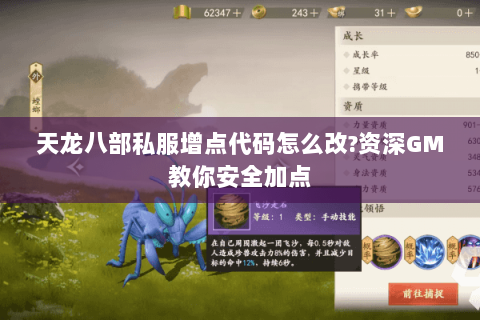 天龙八部私服增点代码怎么改?资深GM教你安全加点 天龙八部私服增点代码怎么改?资深GM教你安全加点