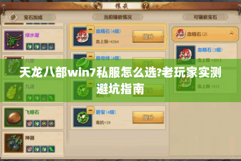 天龙八部win7私服怎么选?老玩家实测避坑指南 天龙八部win7私服怎么选?老玩家实测避坑指南